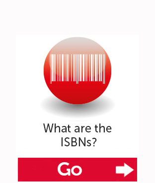 Image of a red circular ISBN barcode over white background, with text 'What are the ISBNs?' and a 'Go' button.