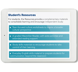 The image depicts the Macmillan Education Spain website homepage showcasing sections for primary, secondary and vocational training textbooks.