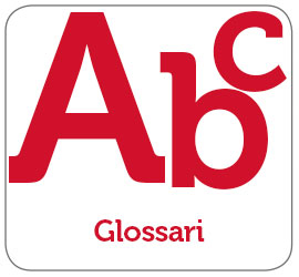 Imatge d'un quadrat amb lletres vermelles 