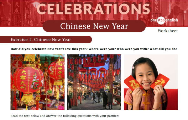 Chinese new yaar photos and questions exercise 1