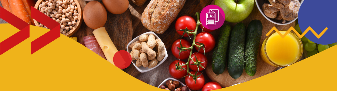 The children categorise food and describe healthy diets.